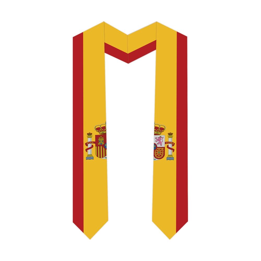 4341 International Students Spain Graduation Stole Spain Country Flag